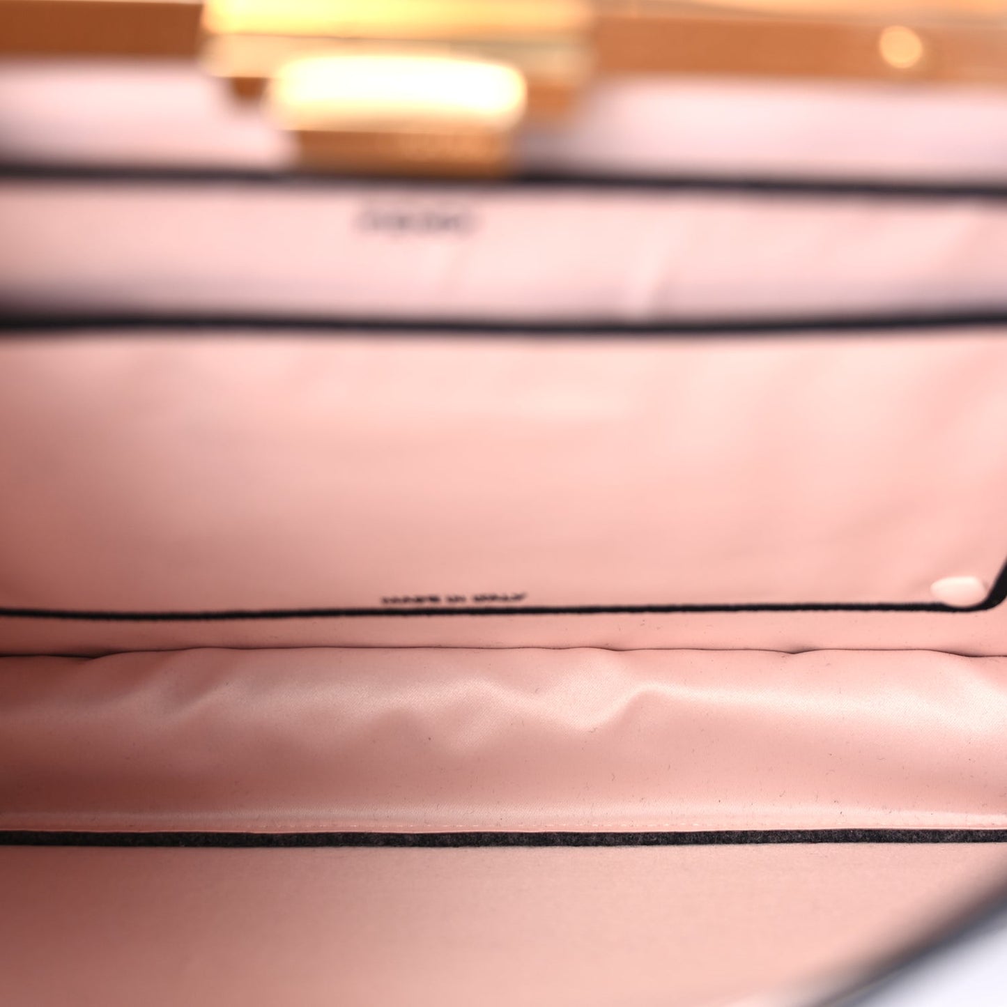 Fendi Melange Flannel Satin Threaded Edge Medium Peekaboo I SEE U Satchel Grigio Bois de Rose