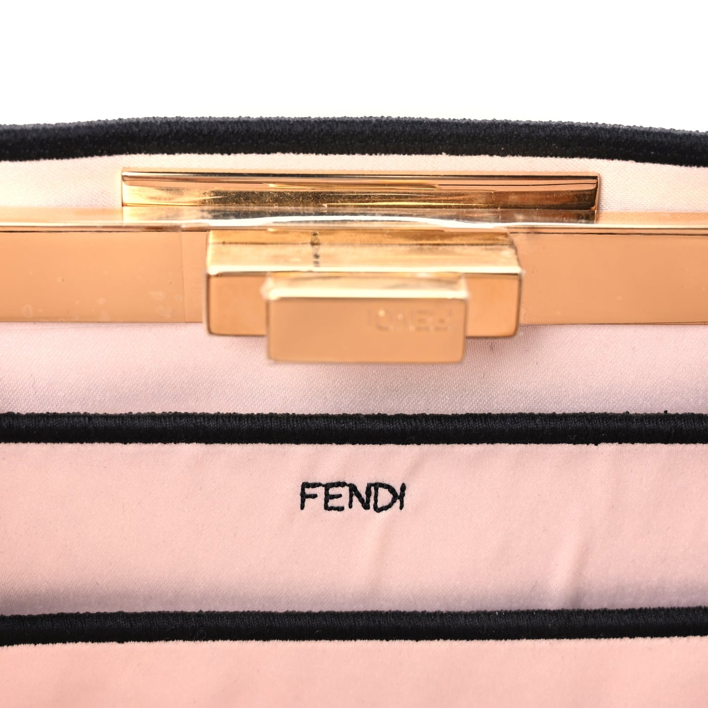 Fendi Melange Flannel Satin Threaded Edge Medium Peekaboo I SEE U Satchel Grigio Bois de Rose
