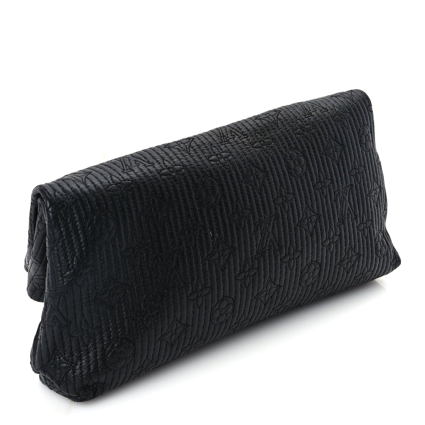 Louis Vuitton Calfskin Quilted Monogram Altair Clutch Black