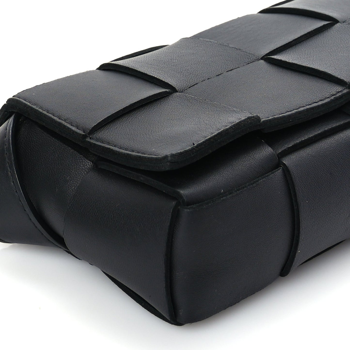Bottega Veneta Nappa Maxi Intreccio The Belt Cassette Bag Black
