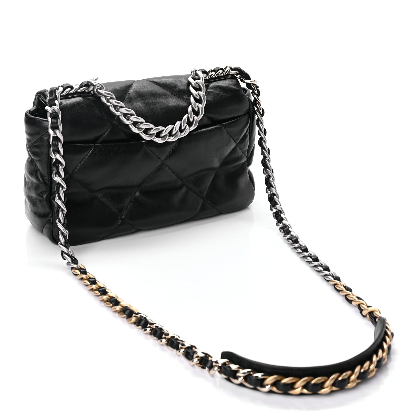 Chanel Lambskin Quilted Medium Chanel 19 Flap Black