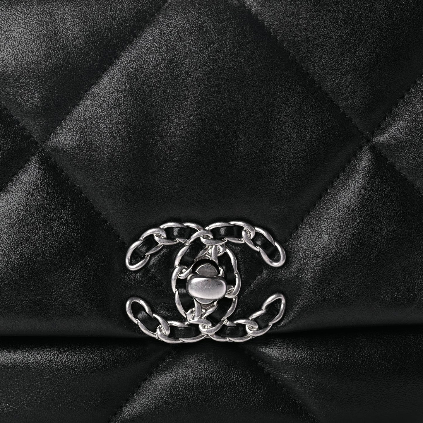 Chanel Lambskin Quilted Medium Chanel 19 Flap Black