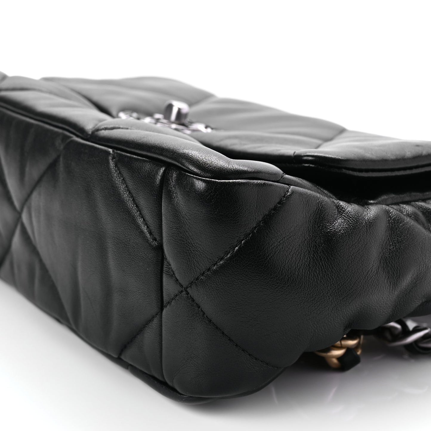 Chanel Lambskin Quilted Medium Chanel 19 Flap Black