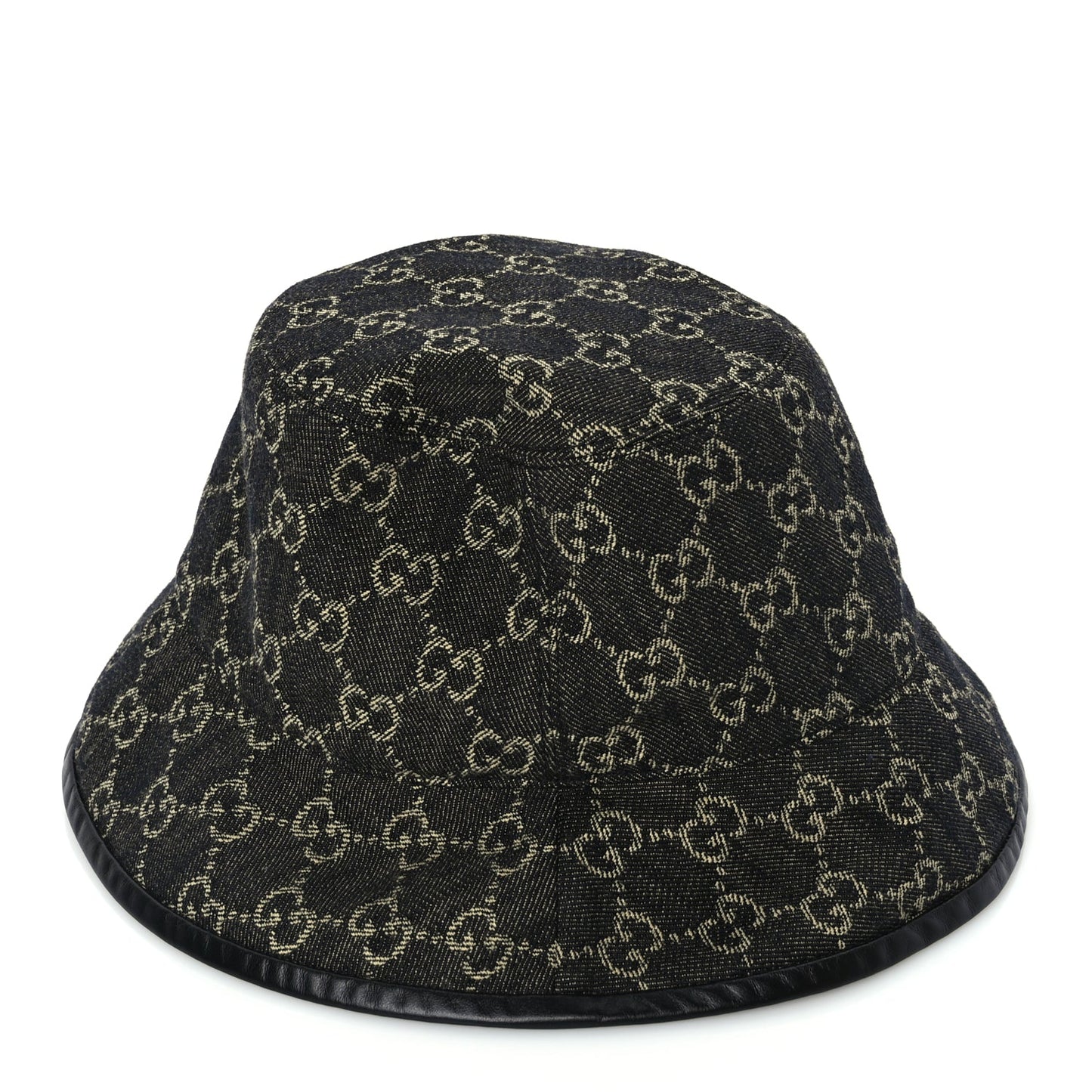 Gucci Jacquard Denim GG Monogram Oscar Bucket Hat M Black Ivory