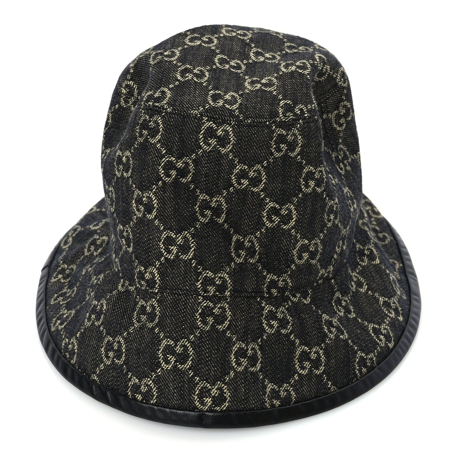 Gucci Jacquard Denim GG Monogram Oscar Bucket Hat M Black Ivory