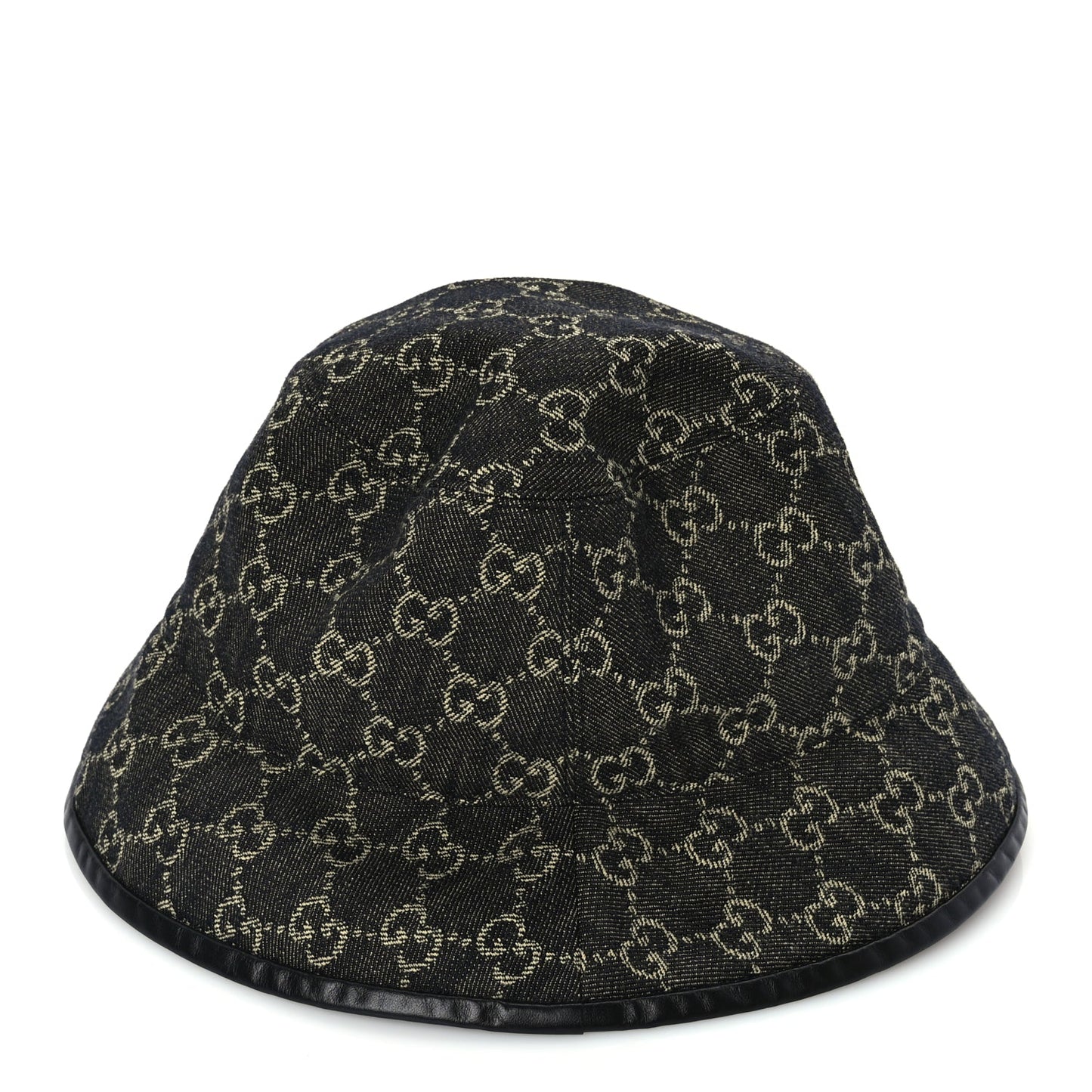 Gucci Jacquard Denim GG Monogram Oscar Bucket Hat M Black Ivory