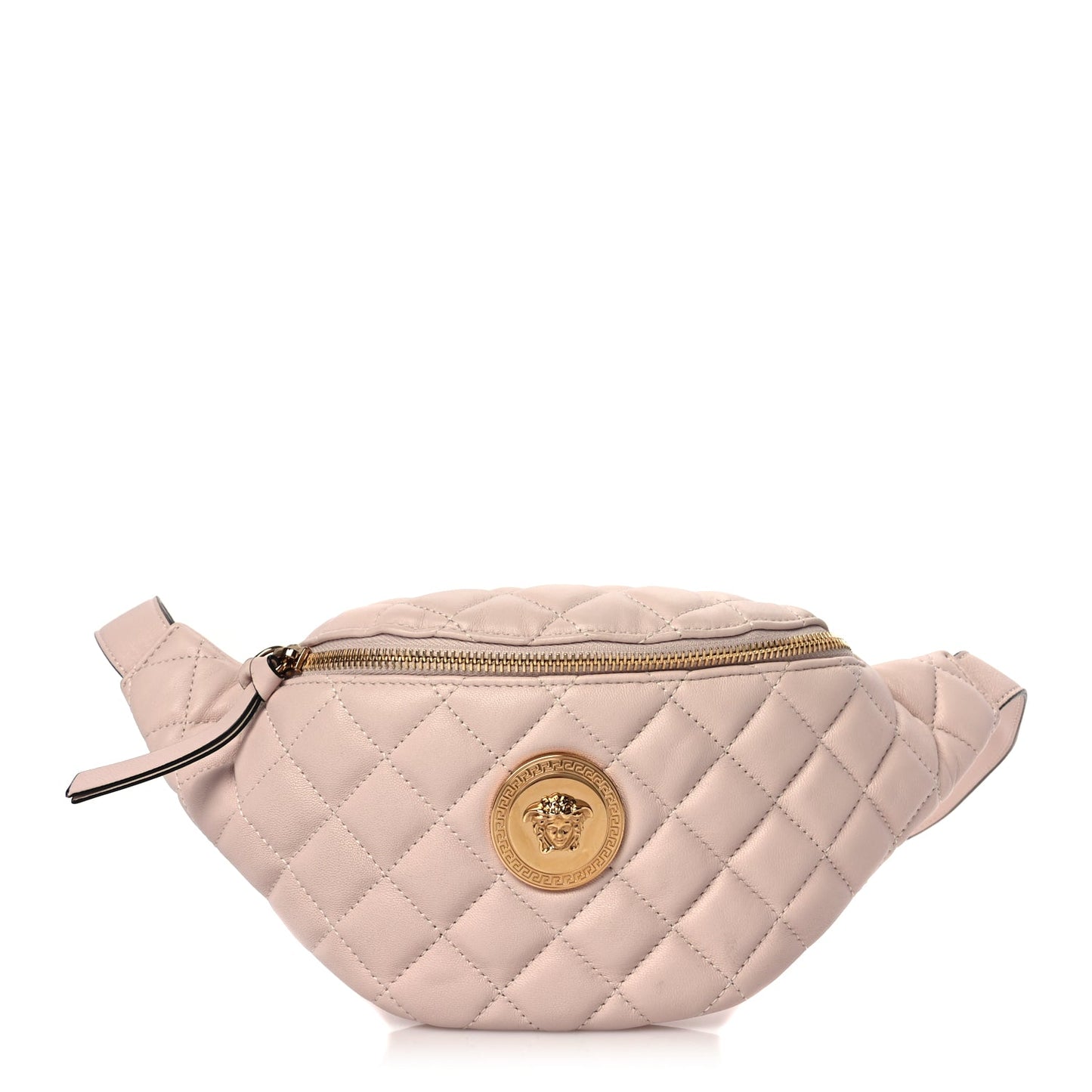 Versace Nappa Quilted Medusa Belt Bag Light Pink