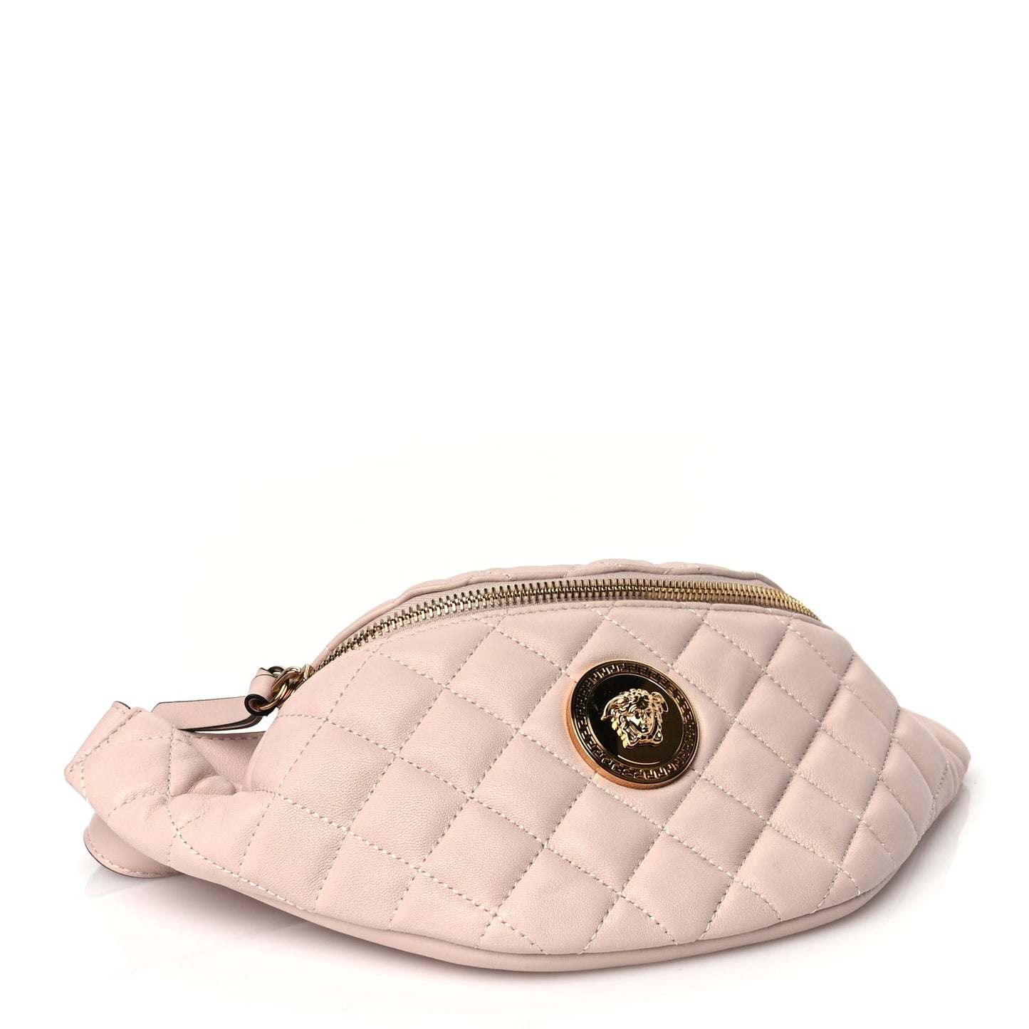 Versace Nappa Quilted Medusa Belt Bag Light Pink