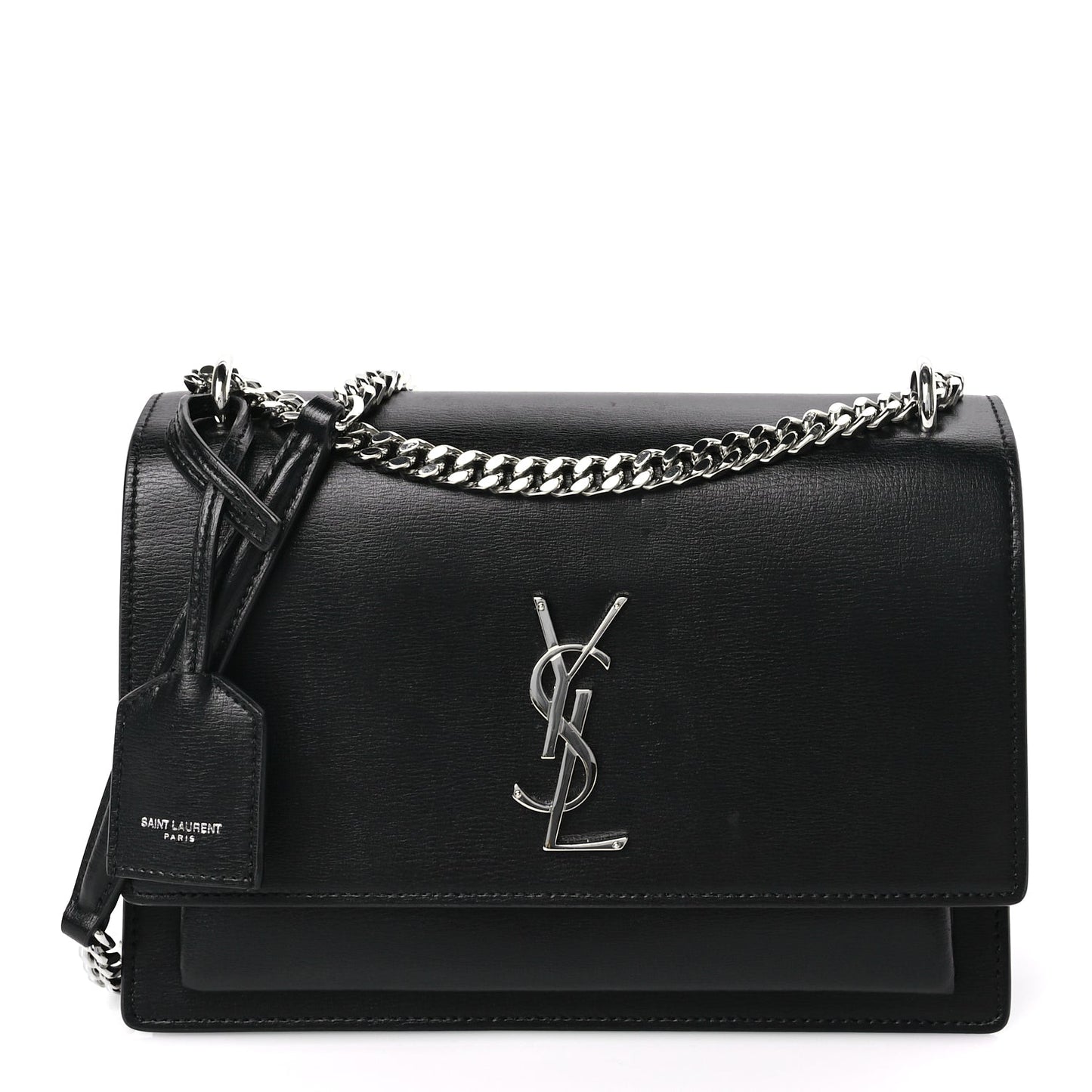 Saint Laurent Calfskin Medium Monogram Sunset Black