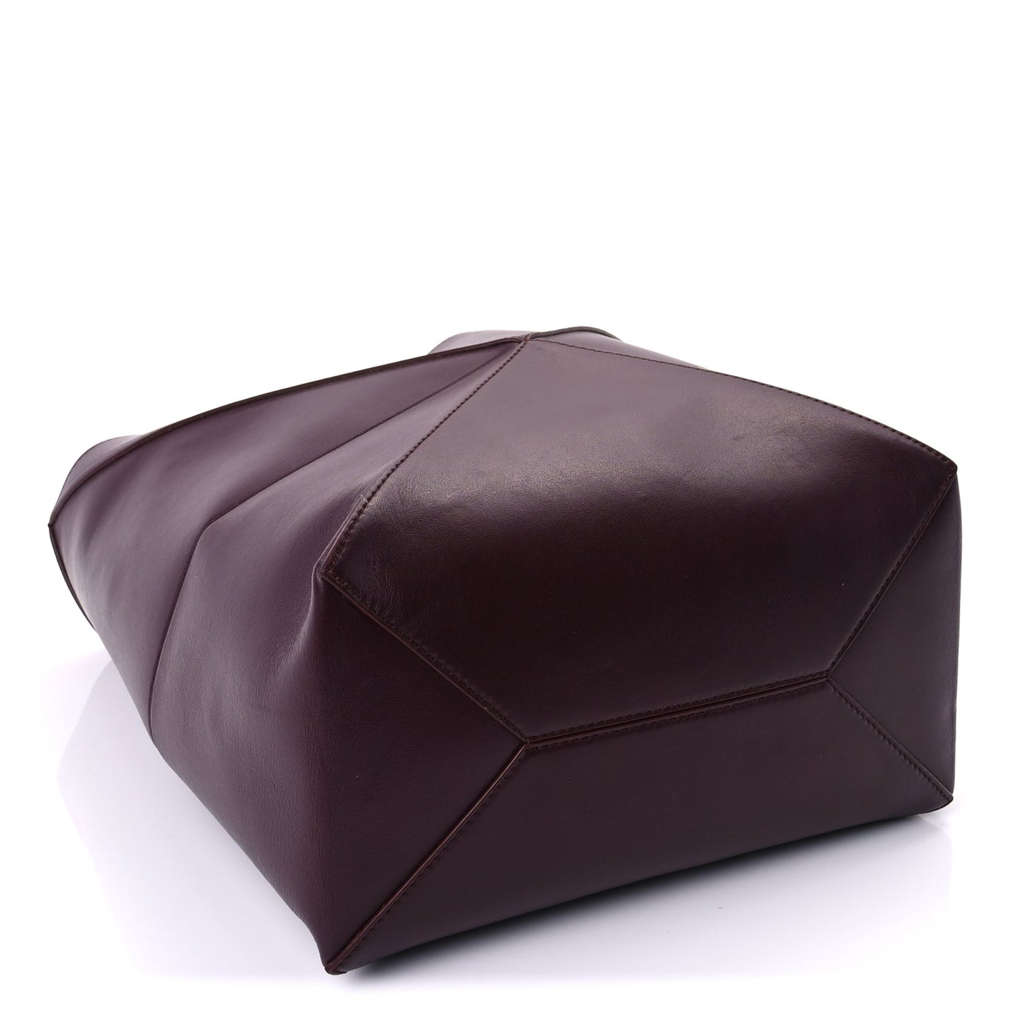 Loewe Shiny Calfskin Medium Puzzle Fold Tote  Dark Burgundy