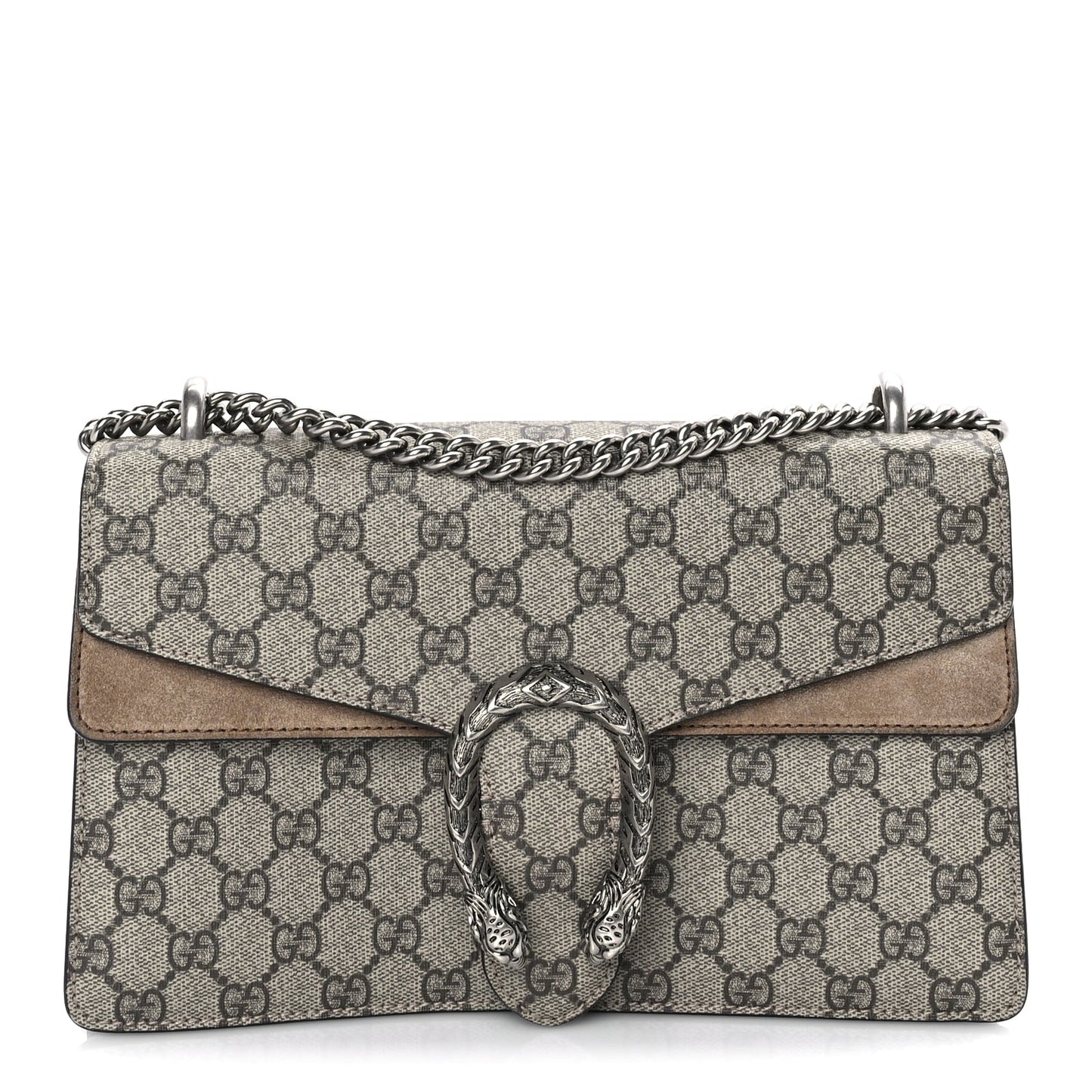 Gucci GG Supreme Monogram Small Dionysus Shoulder Bag Taupe