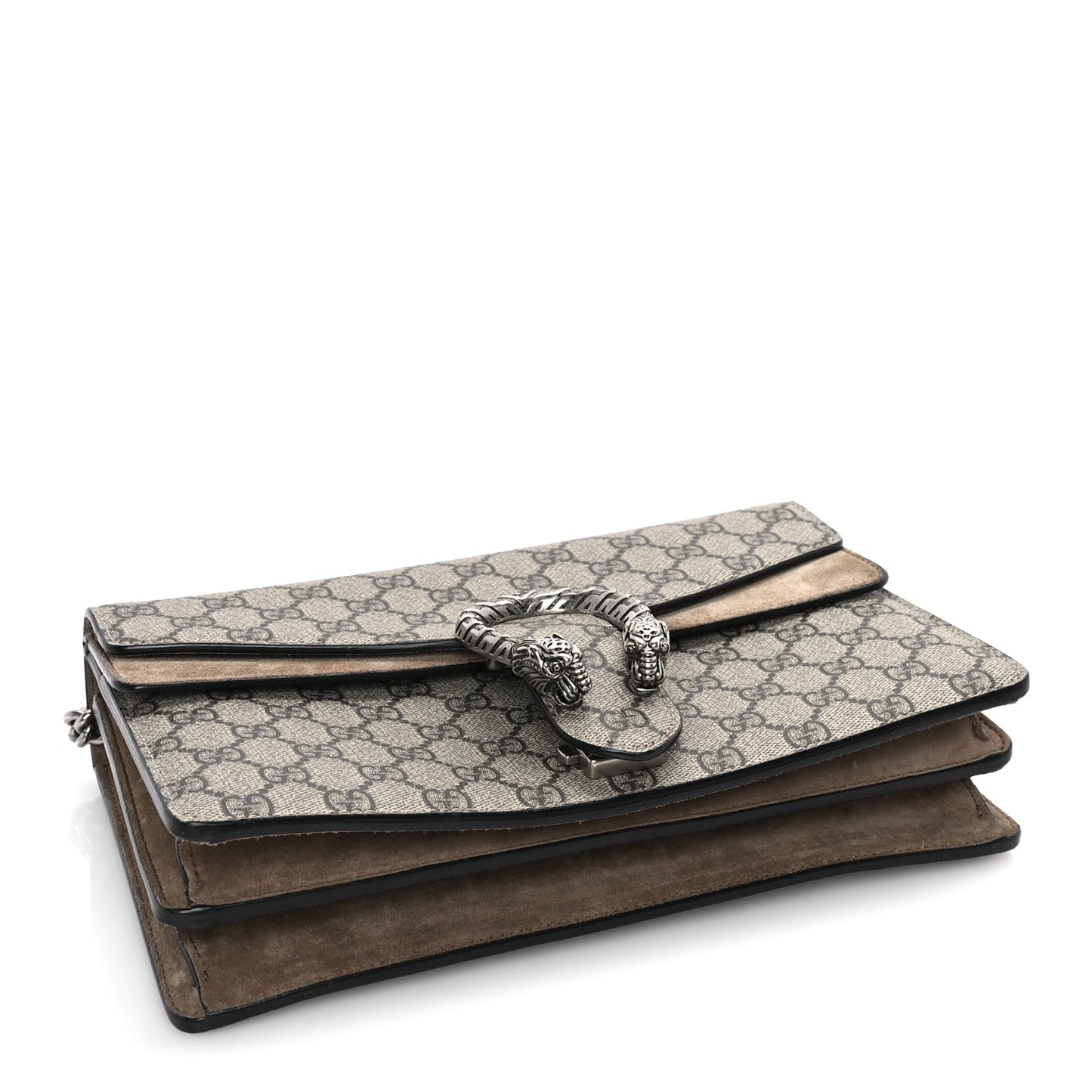 Gucci GG Supreme Monogram Small Dionysus Shoulder Bag Taupe