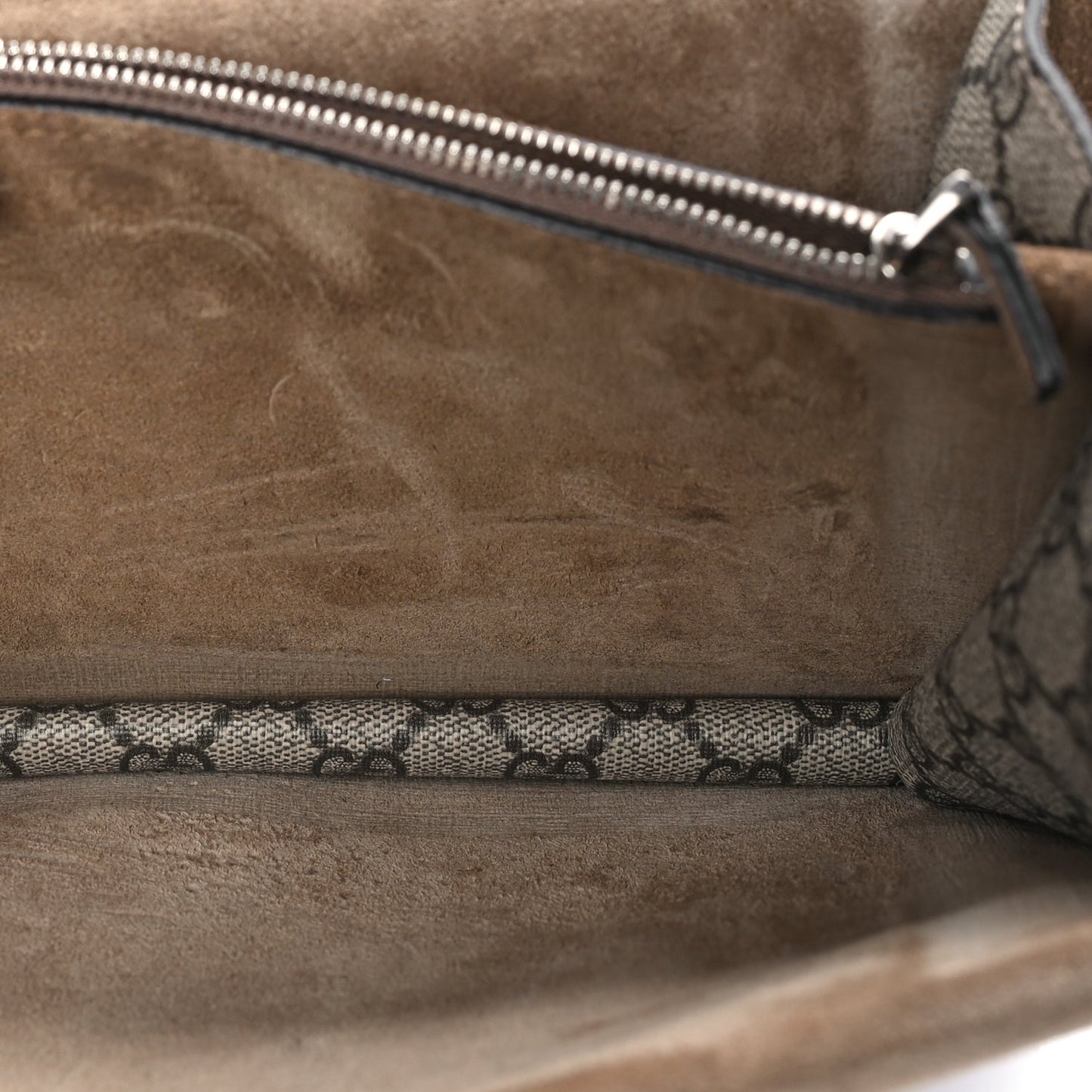 Gucci GG Supreme Monogram Small Dionysus Shoulder Bag Taupe