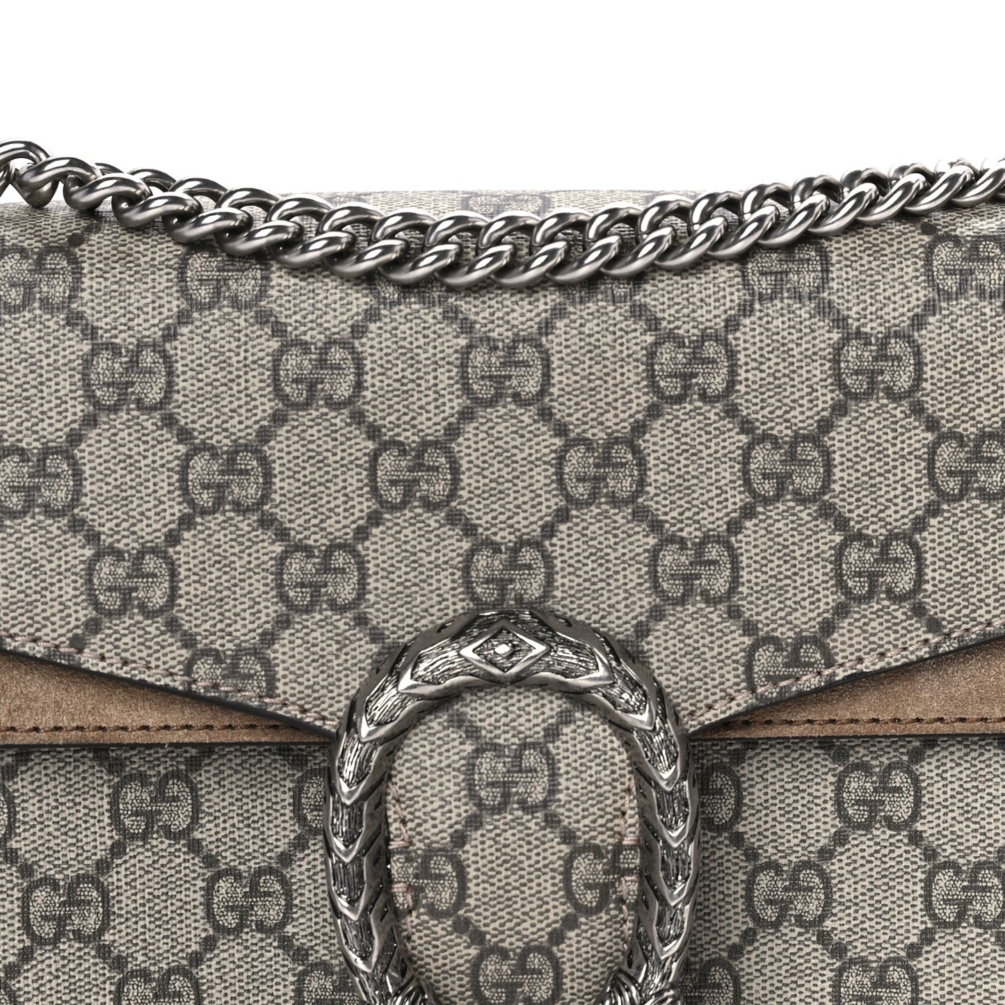 Gucci GG Supreme Monogram Small Dionysus Shoulder Bag Taupe
