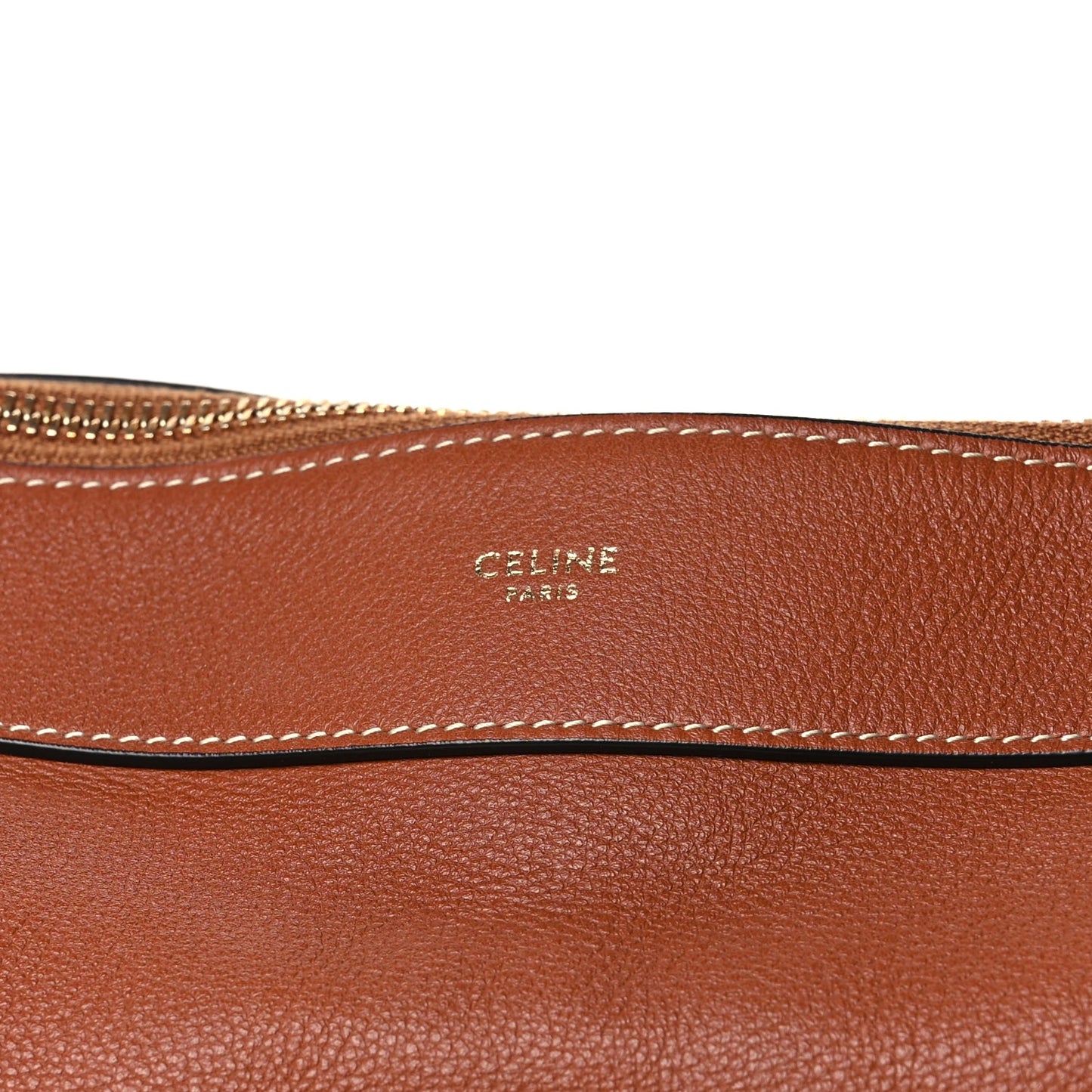 Celine Supple Calfskin Large Romy Shoulder Bag Tan