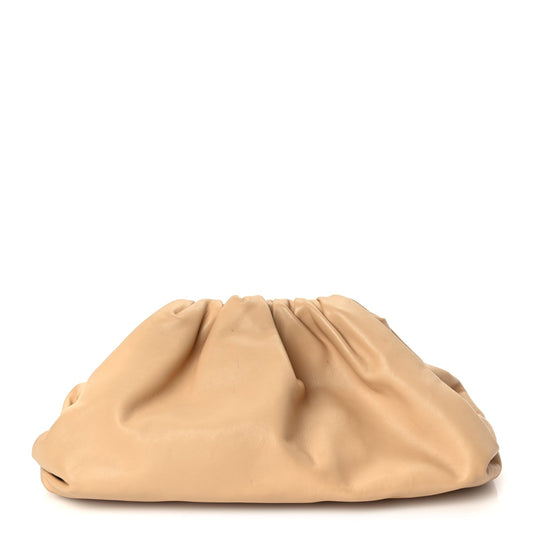 Bottega Veneta Smooth Butter Calf The Pouch Oversized Clutch Nude