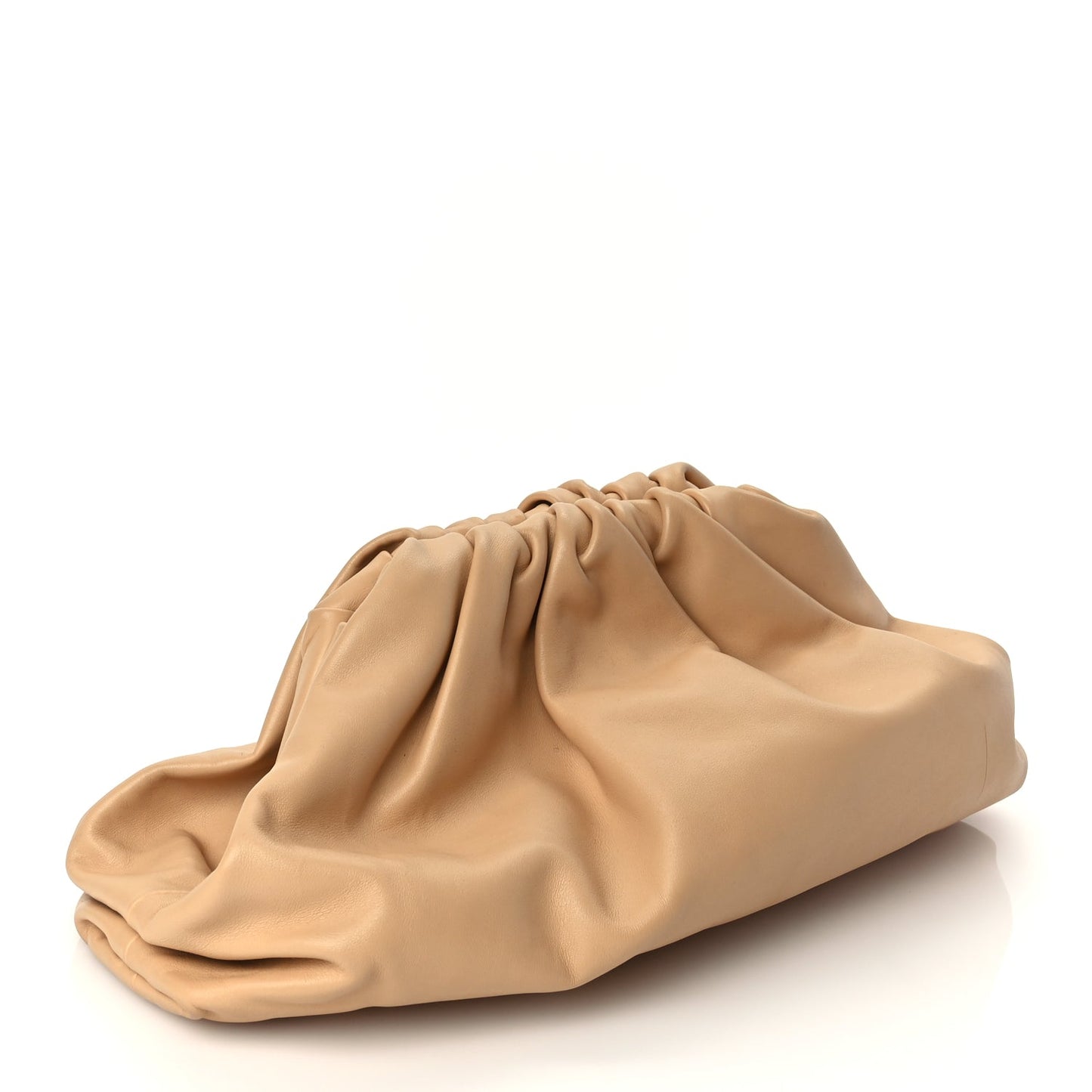 Bottega Veneta Smooth Butter Calf The Pouch Oversized Clutch Nude