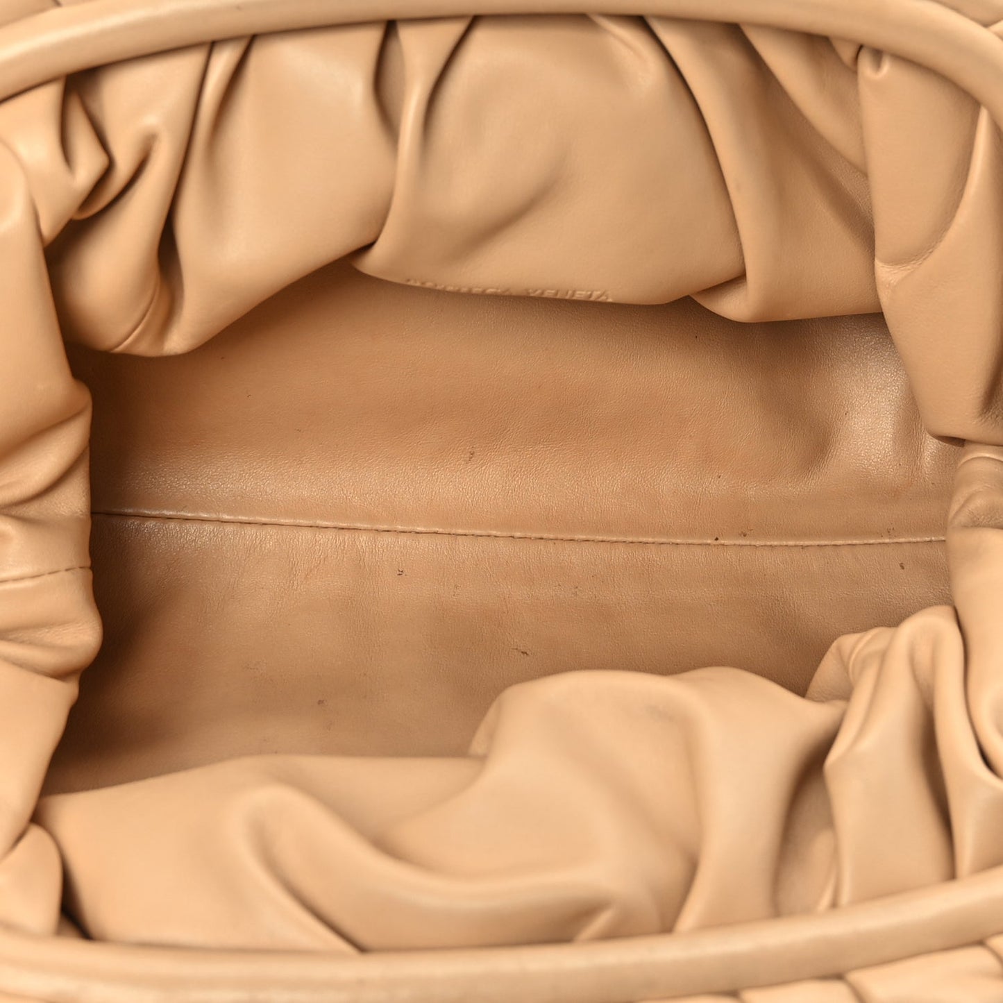 Bottega Veneta Smooth Butter Calf The Pouch Oversized Clutch Nude