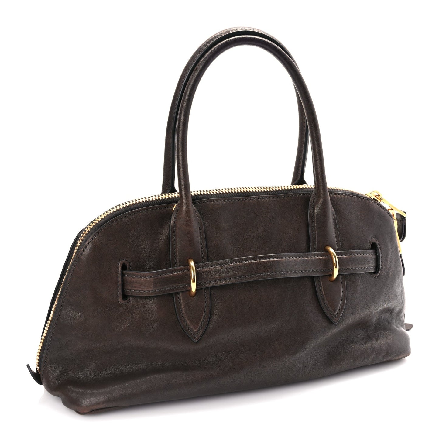 Miu Miu Nappa Aviator Regular Aventure Bag Briarwood