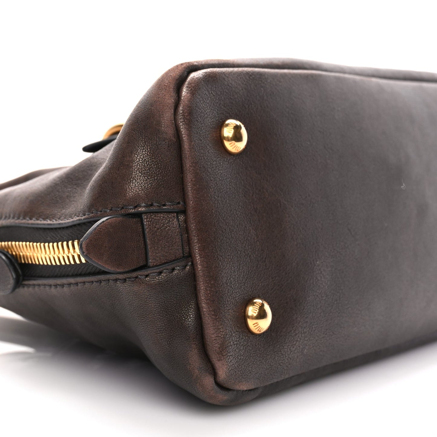 Miu Miu Nappa Aviator Regular Aventure Bag Briarwood