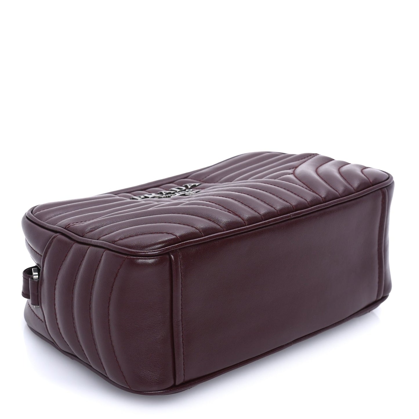 Prada Soft Calfskin Impunture Diagramme Camera Bag  Granato