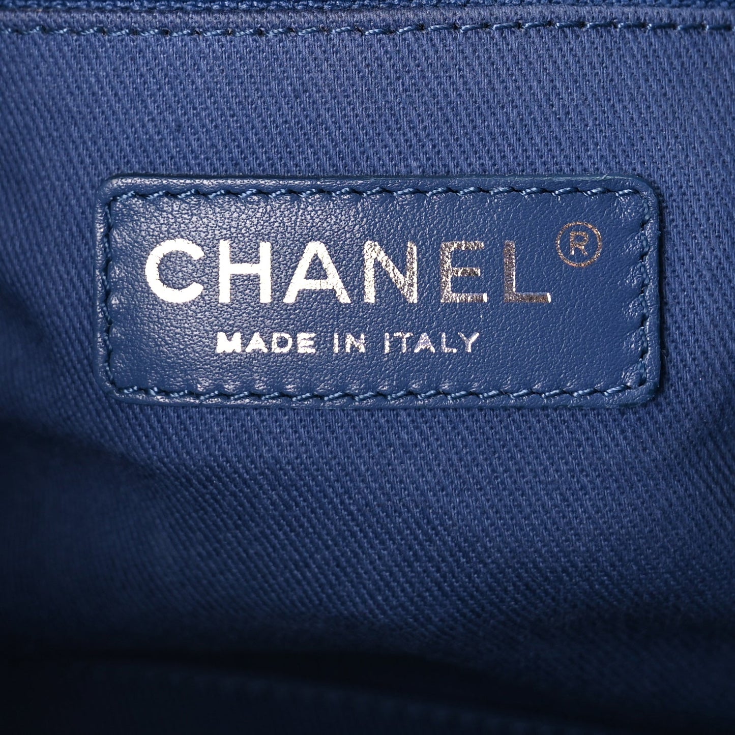 Chanel Canvas Deauville Small Bowling Bag Blue