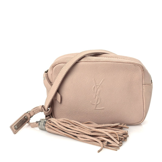 Saint Laurent Lambskin Monogram Lou Camera Belt Bag  Marble Pink
