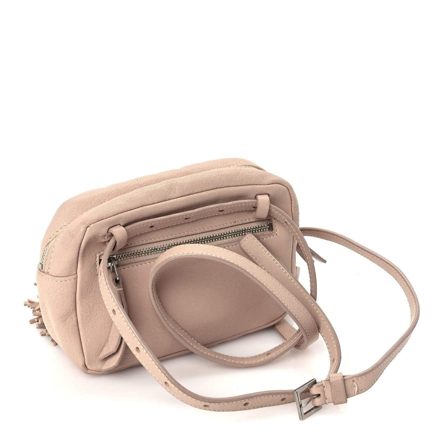 Saint Laurent Lambskin Monogram Lou Camera Belt Bag  Marble Pink