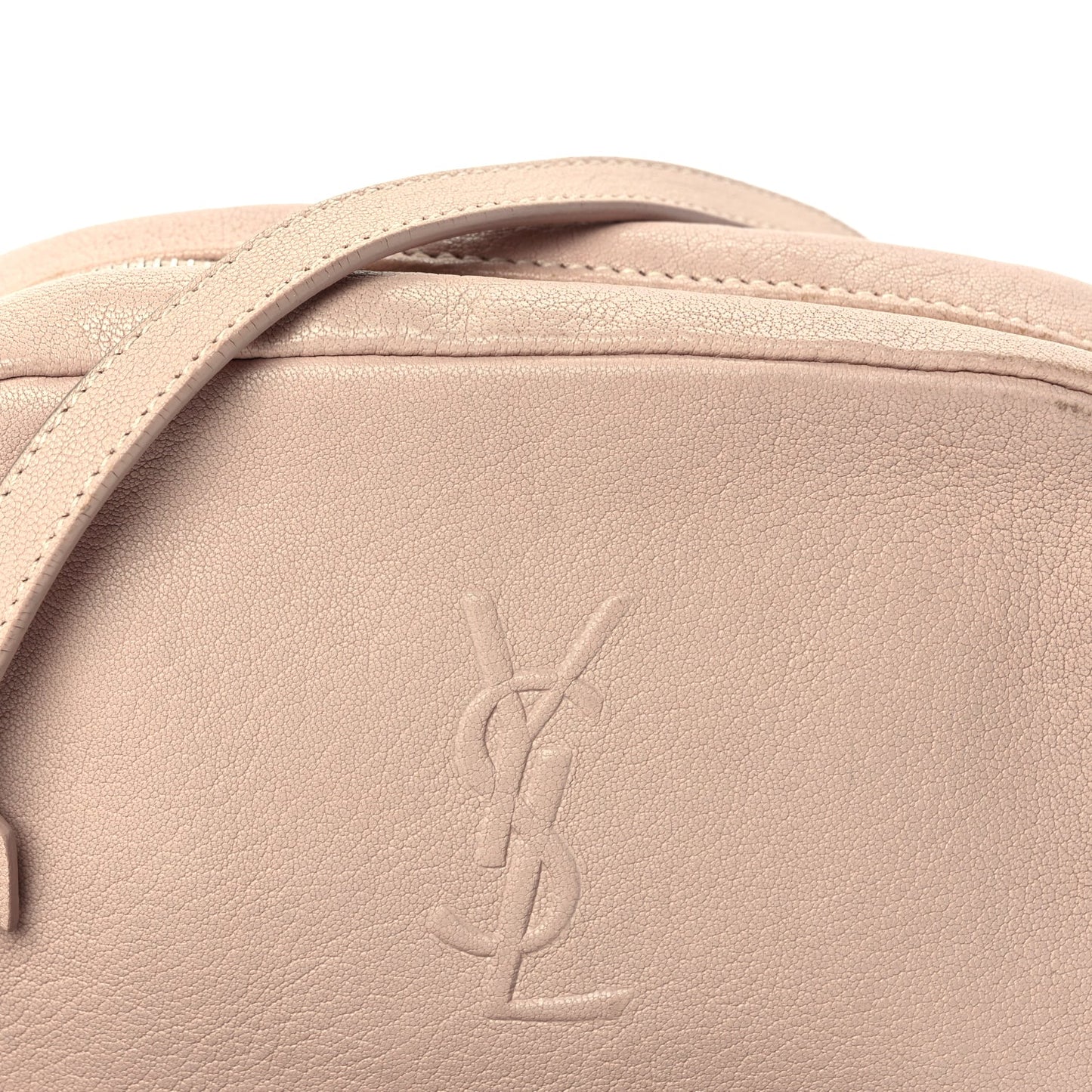 Saint Laurent Lambskin Monogram Lou Camera Belt Bag  Marble Pink