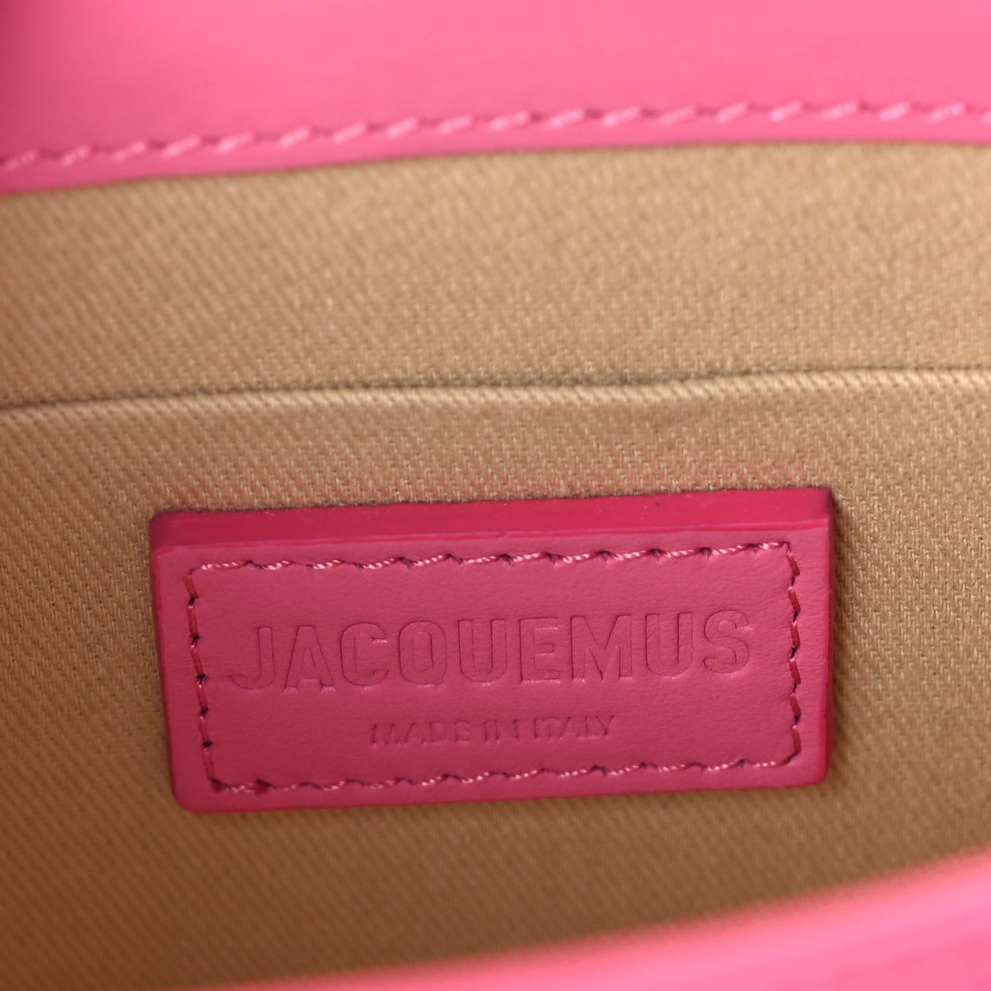 Jacquemus Smooth Calfskin Le Chiquito Moyen  Dark Pink