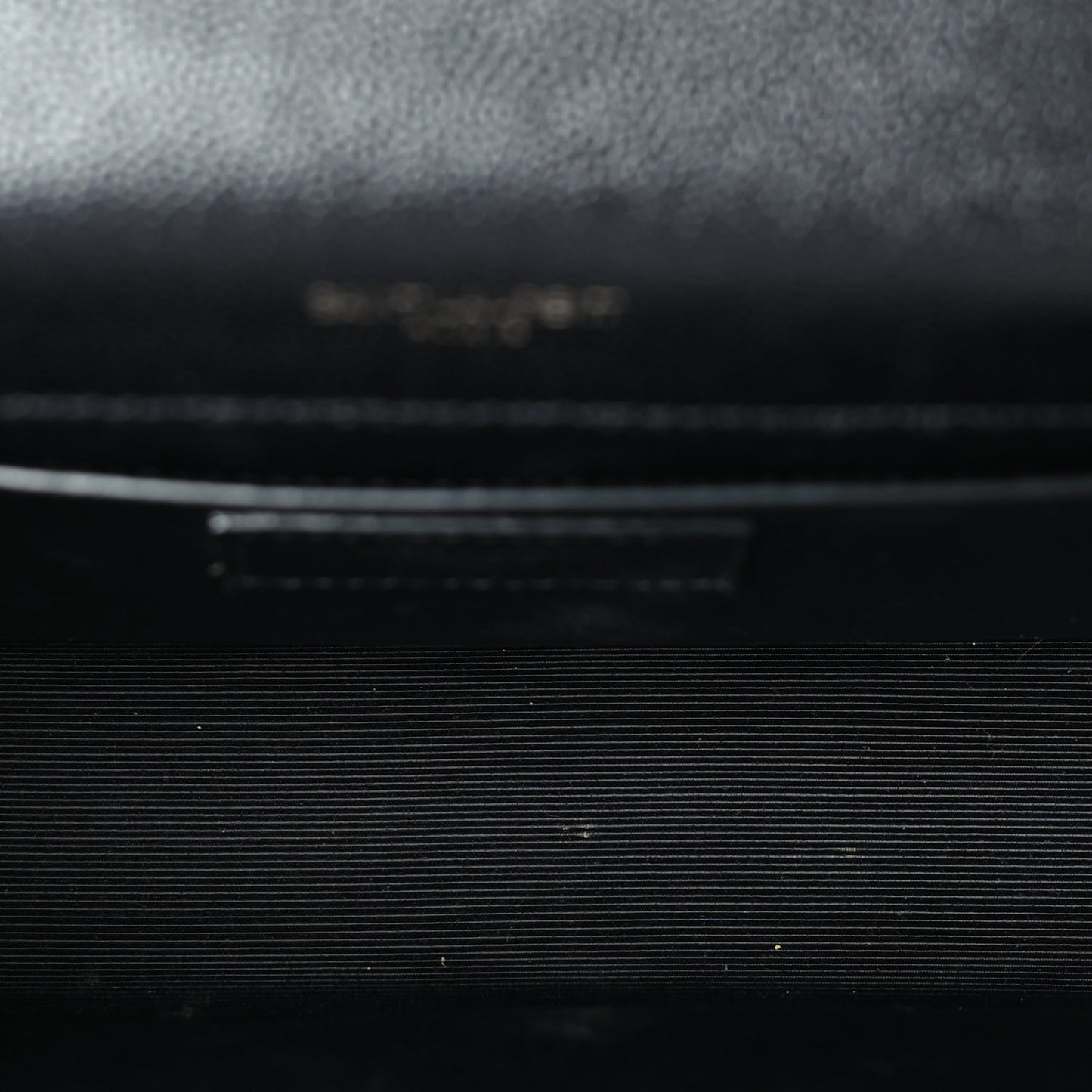 Saint Laurent Grain De Poudre Small Monogram Monochrome Kate Satchel  Black