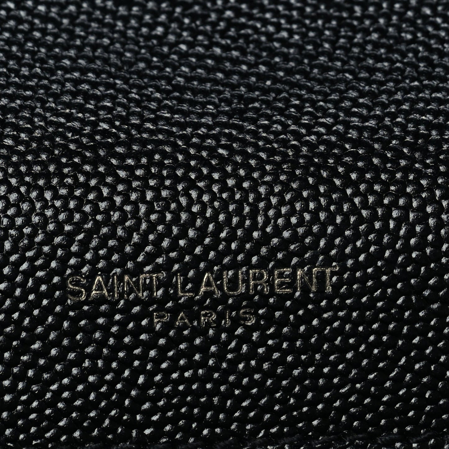 Saint Laurent Grain De Poudre Small Monogram Monochrome Kate Satchel  Black
