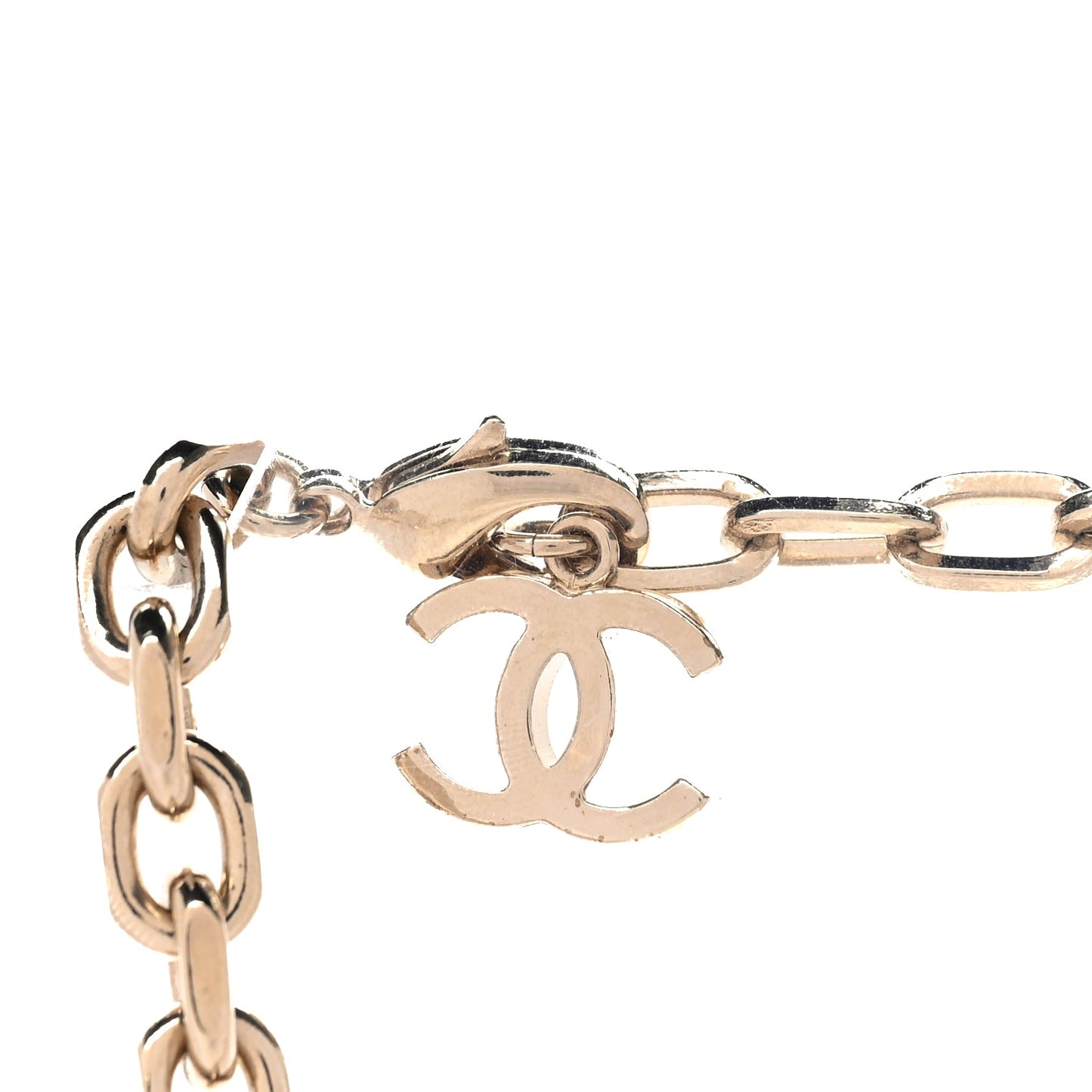 Chanel Metal CC Chain Link Necklace  Gold