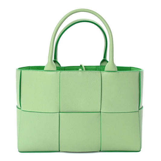 Bottega Veneta Nappa Maxi Intrecciato Medium Arco Tote  Pistachio Parakeet