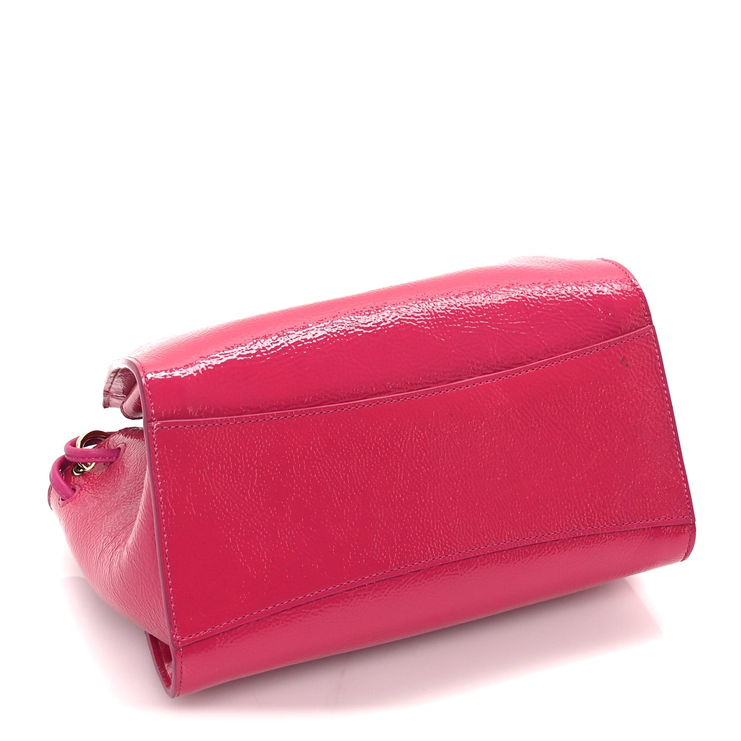 Mulberry Spongy Patent Calfskin Small Iris Tote Mulberry Pink