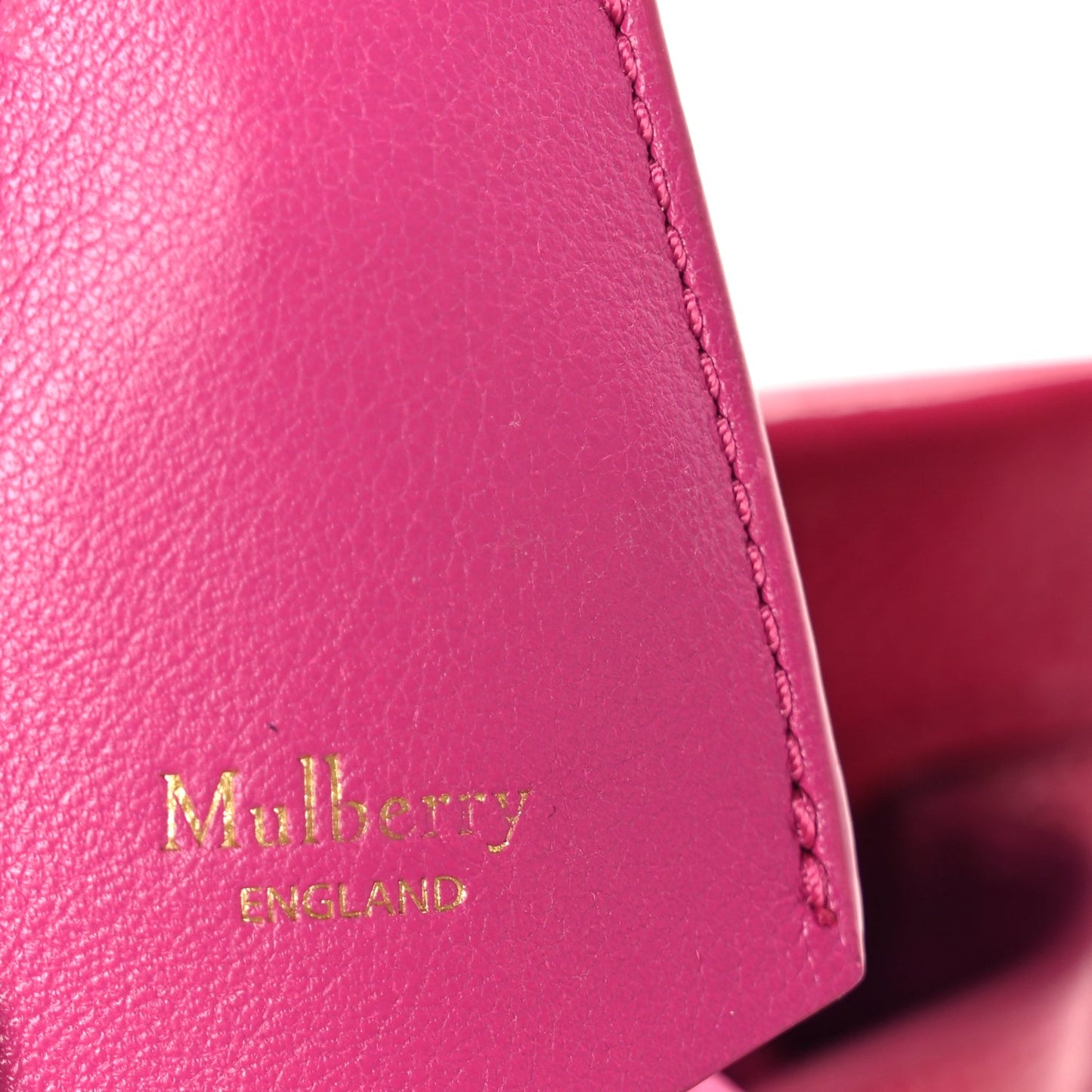 Mulberry Spongy Patent Calfskin Small Iris Tote Mulberry Pink