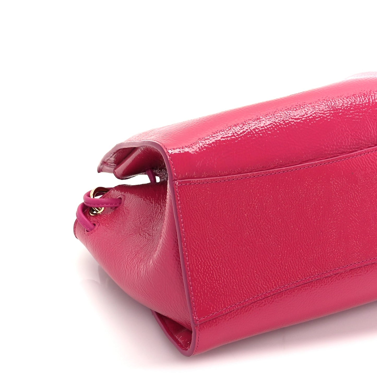 Mulberry Spongy Patent Calfskin Small Iris Tote Mulberry Pink