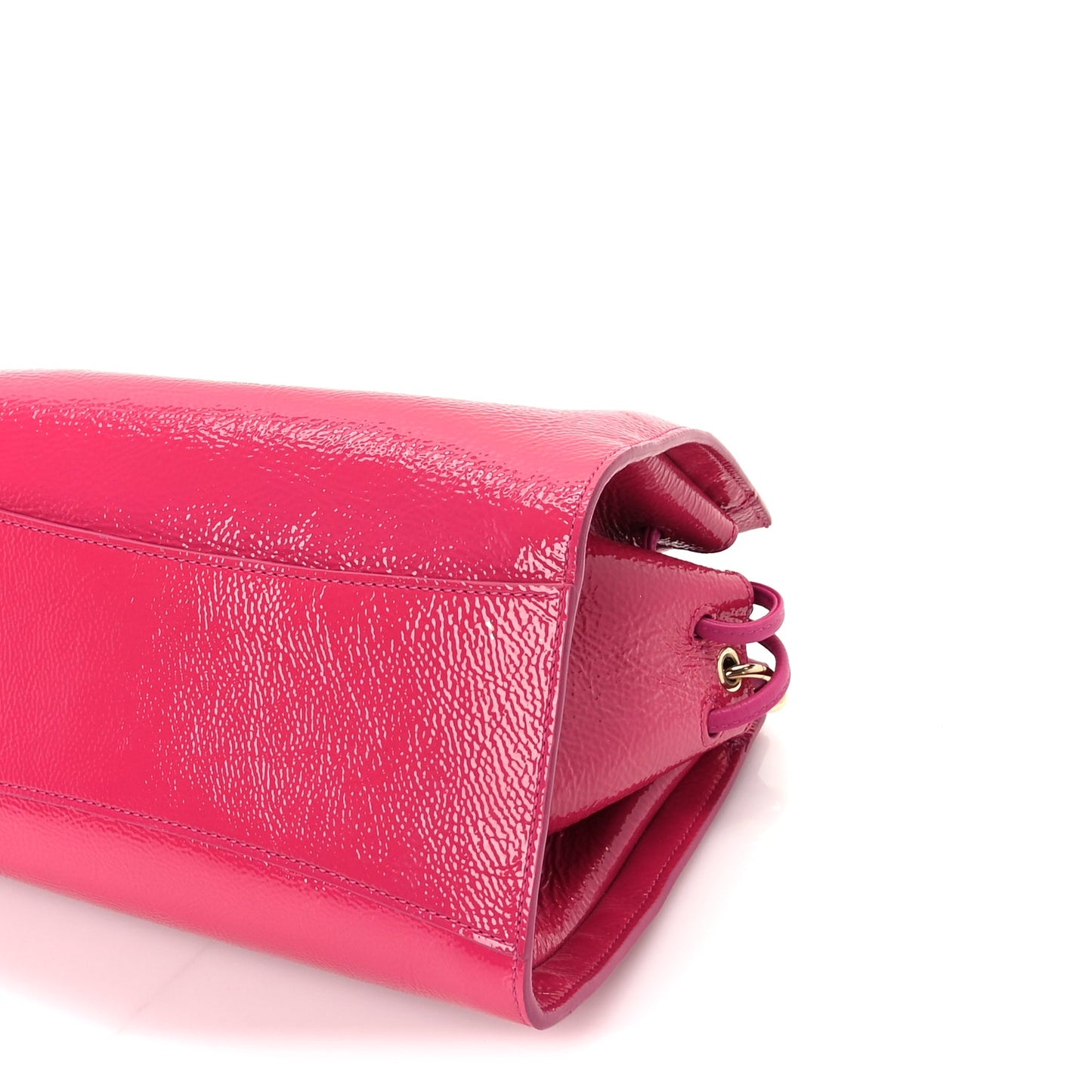 Mulberry Spongy Patent Calfskin Small Iris Tote Mulberry Pink