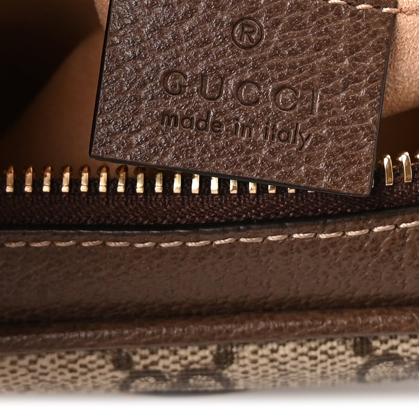 Gucci GG Supreme Monogram Web Mini Ophidia Shoulder Bag  Brown