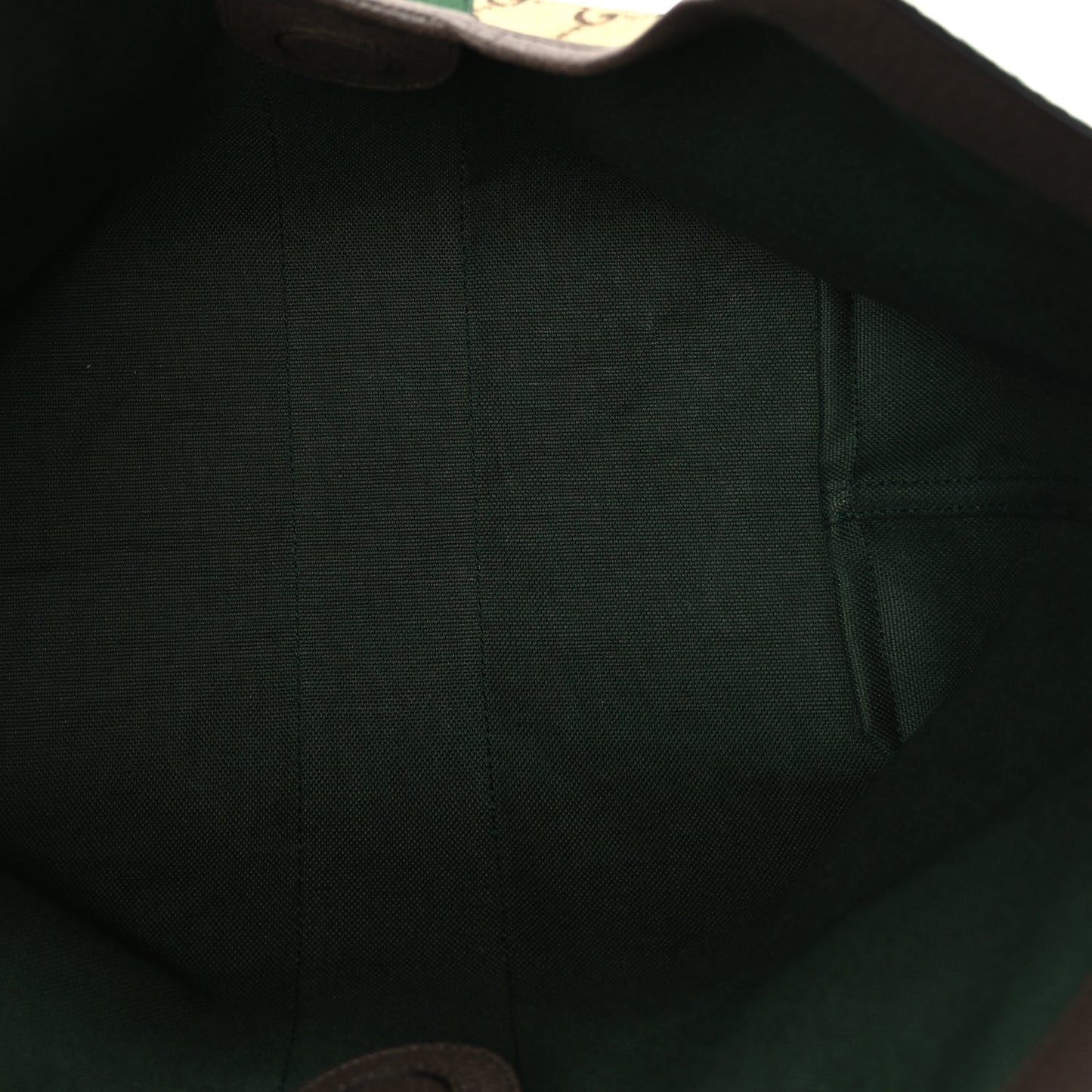 Gucci Monogram Web Small Giglio Tote Beige  Dark Brown
