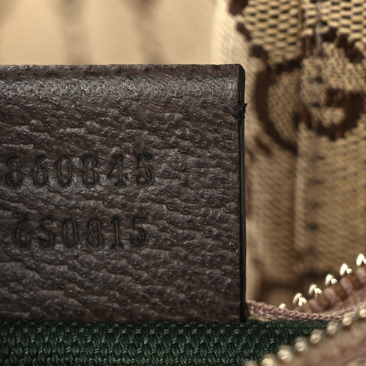 Gucci Monogram Web Small Giglio Tote Beige  Dark Brown