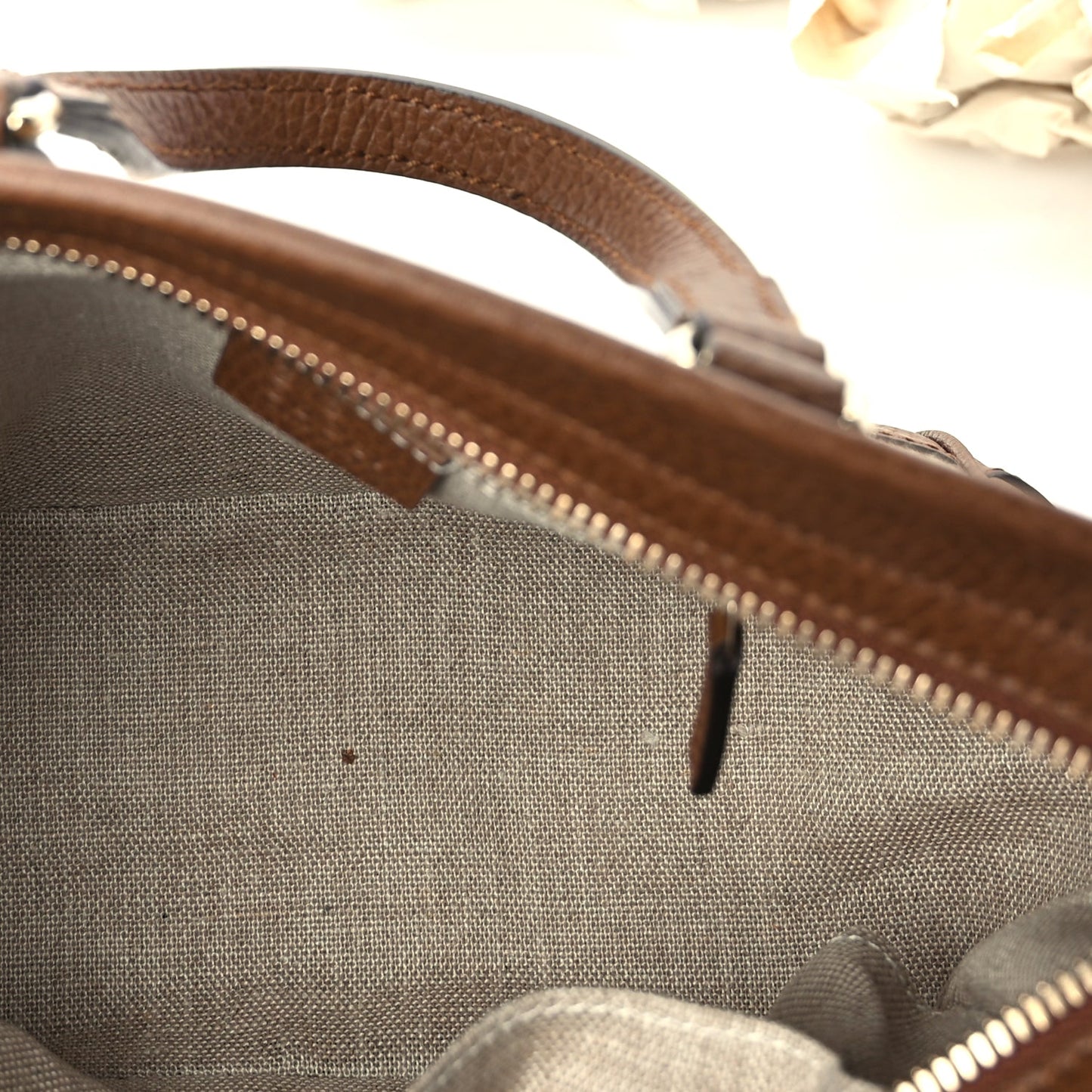 Gucci Monogram Small Bree Tote Beige Tabacco