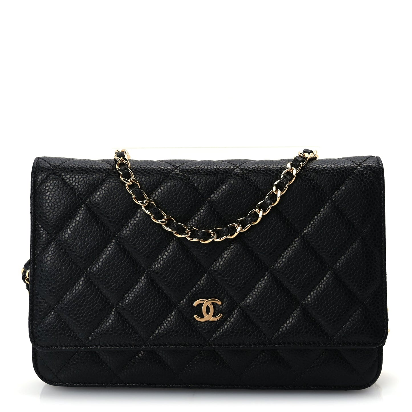 Chanel Caviar Quilted Wallet On Chain WOC Black