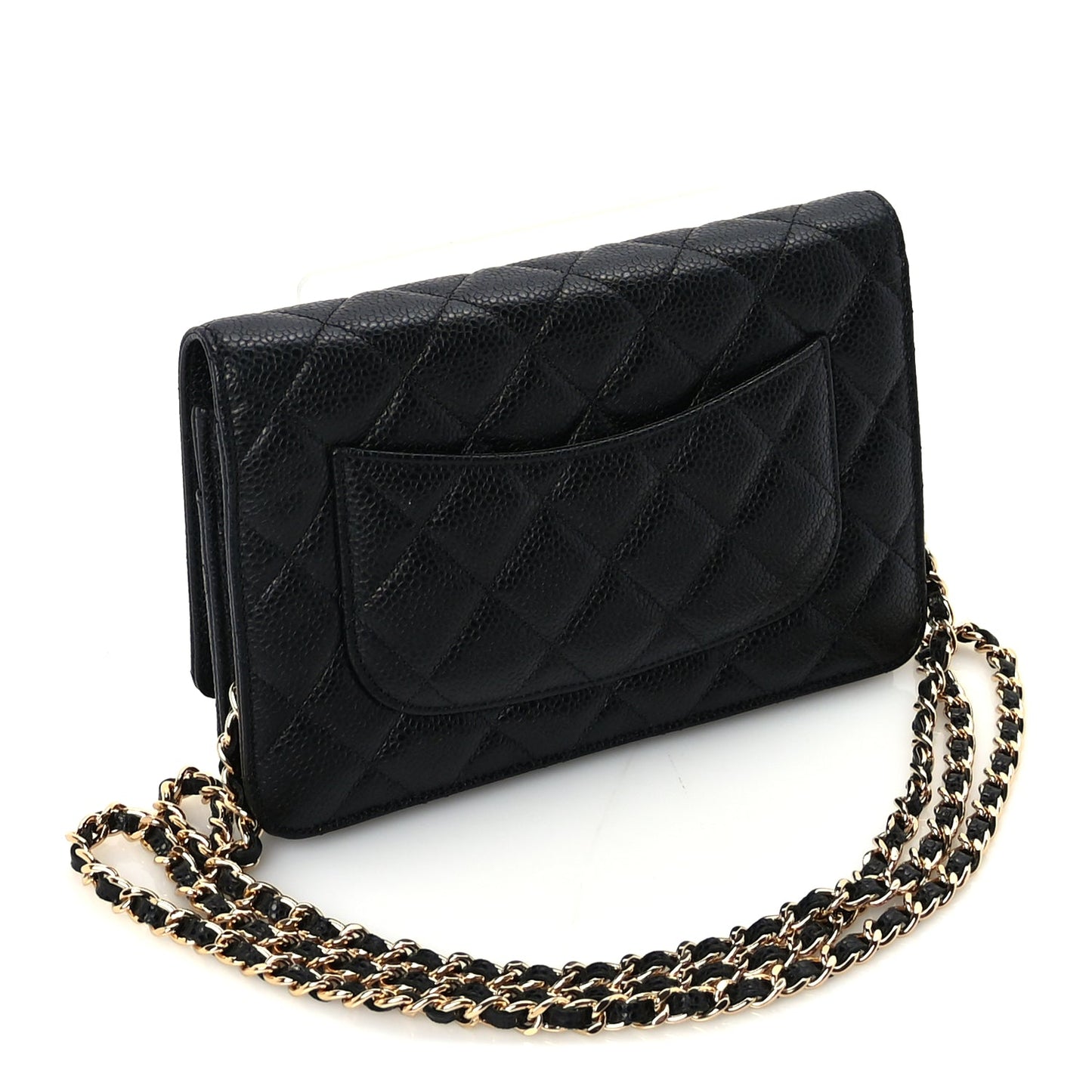 Chanel Caviar Quilted Wallet On Chain WOC Black