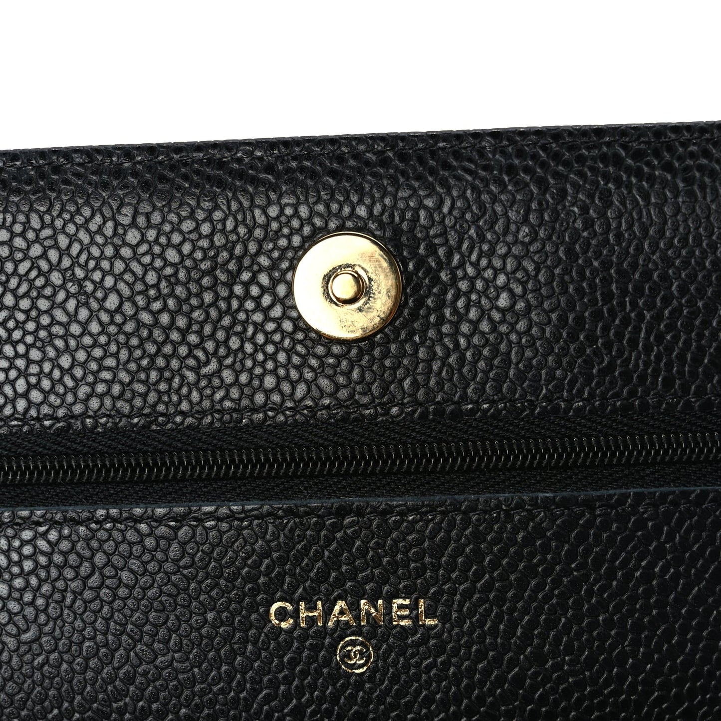 Chanel Caviar Quilted Wallet On Chain WOC Black
