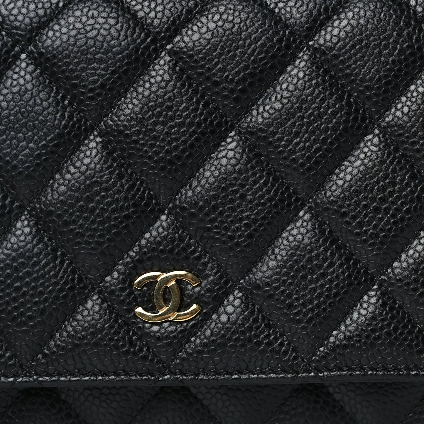 Chanel Caviar Quilted Wallet On Chain WOC Black