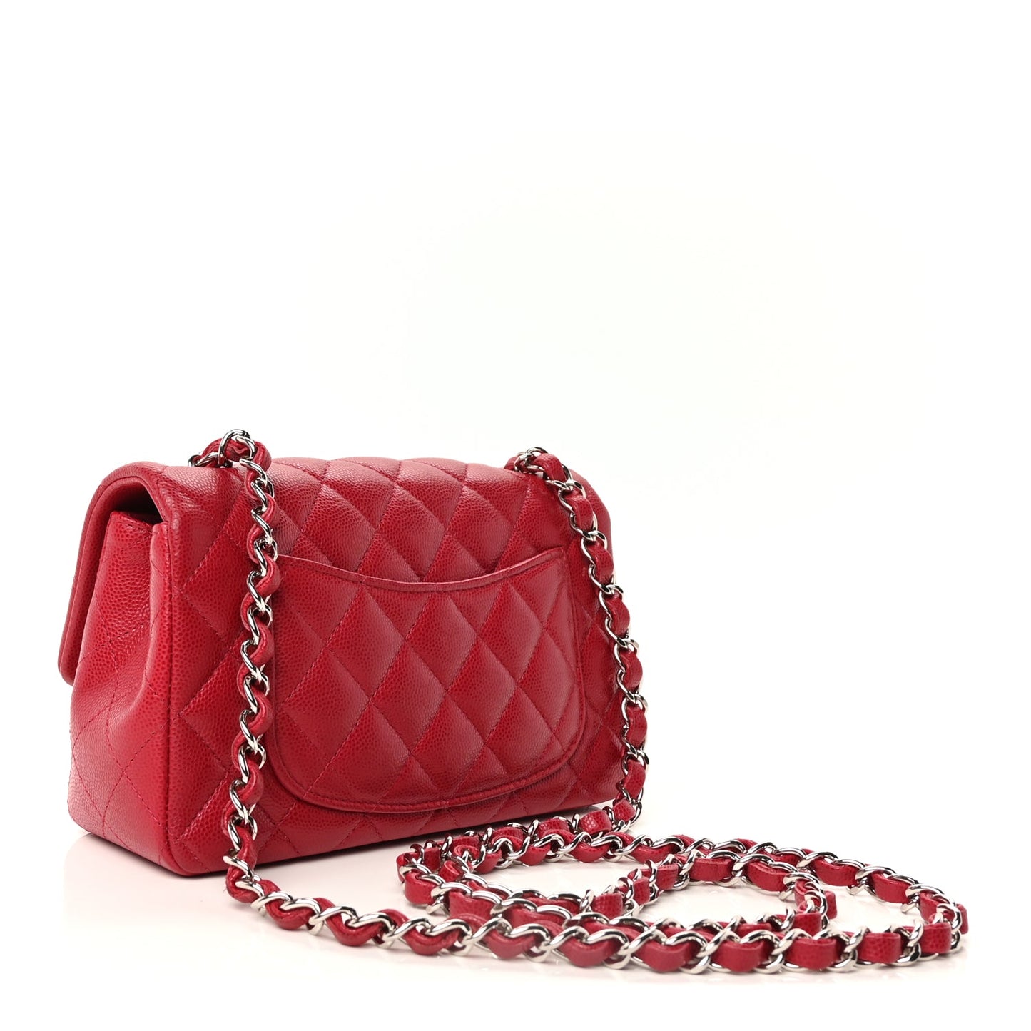 Chanel Caviar Quilted Mini Rectangular Flap  Pink