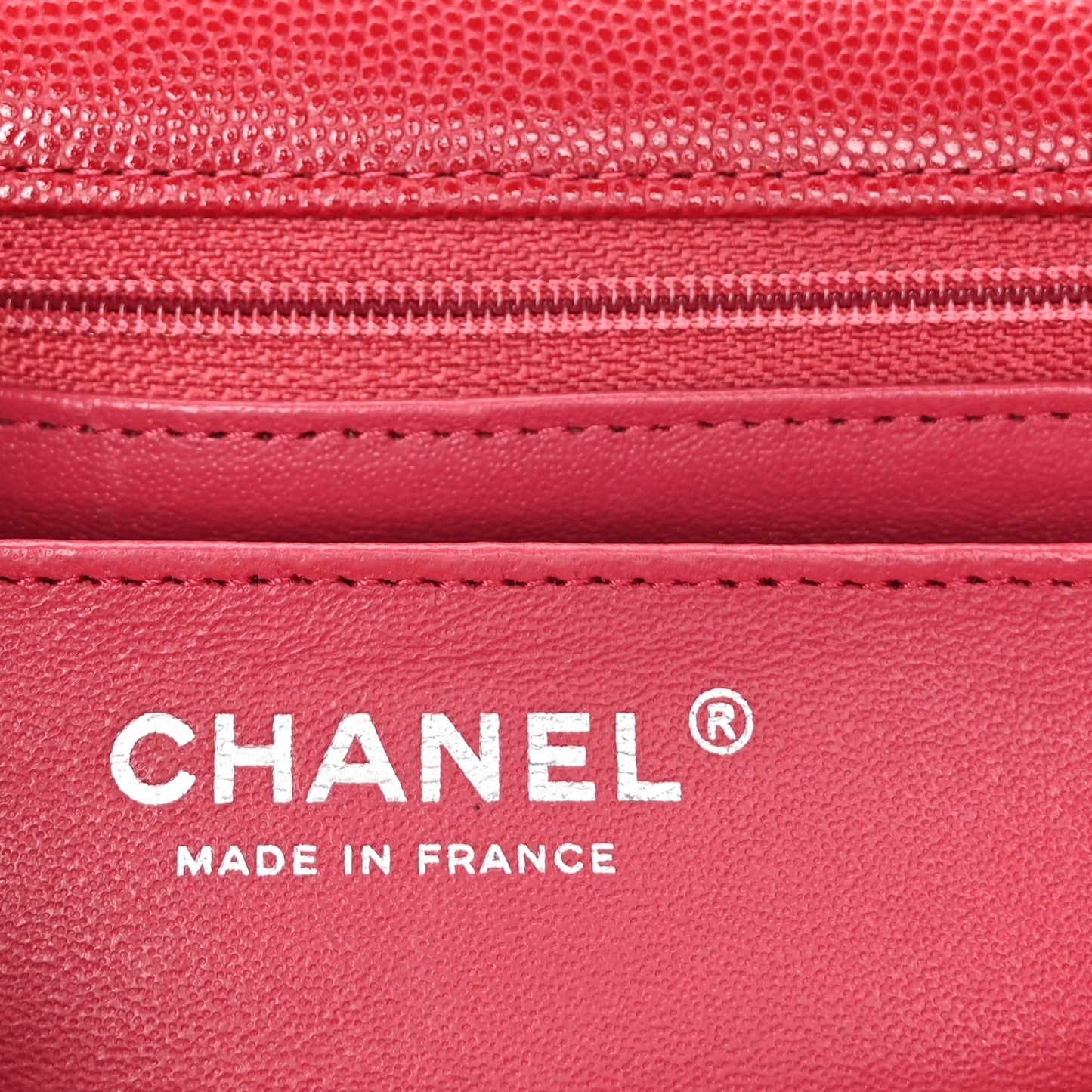 Chanel Caviar Quilted Mini Rectangular Flap  Pink