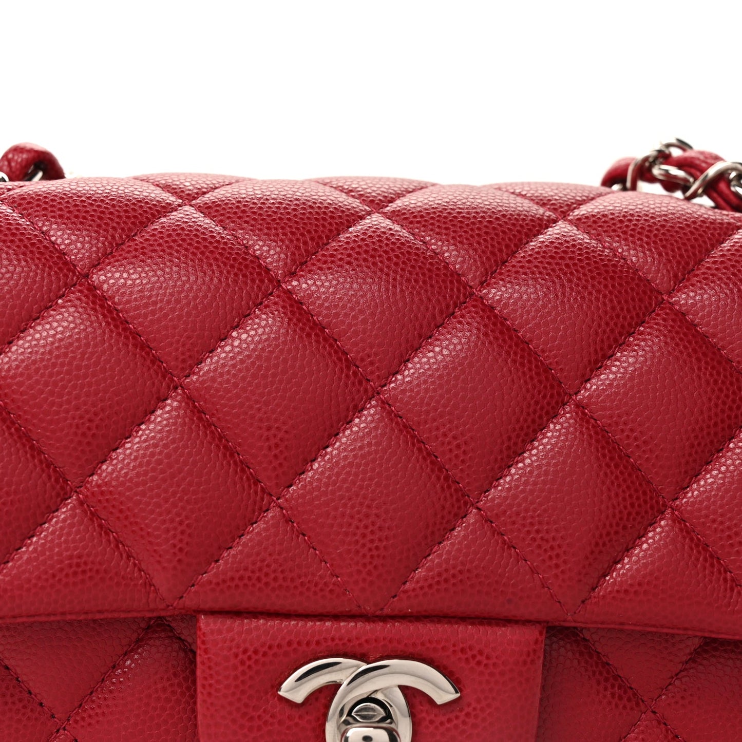 Chanel Caviar Quilted Mini Rectangular Flap  Pink