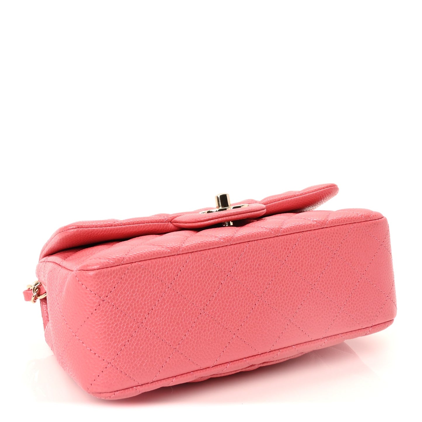 Chanel Caviar Quilted Mini Rectangular Flap Dark Pink